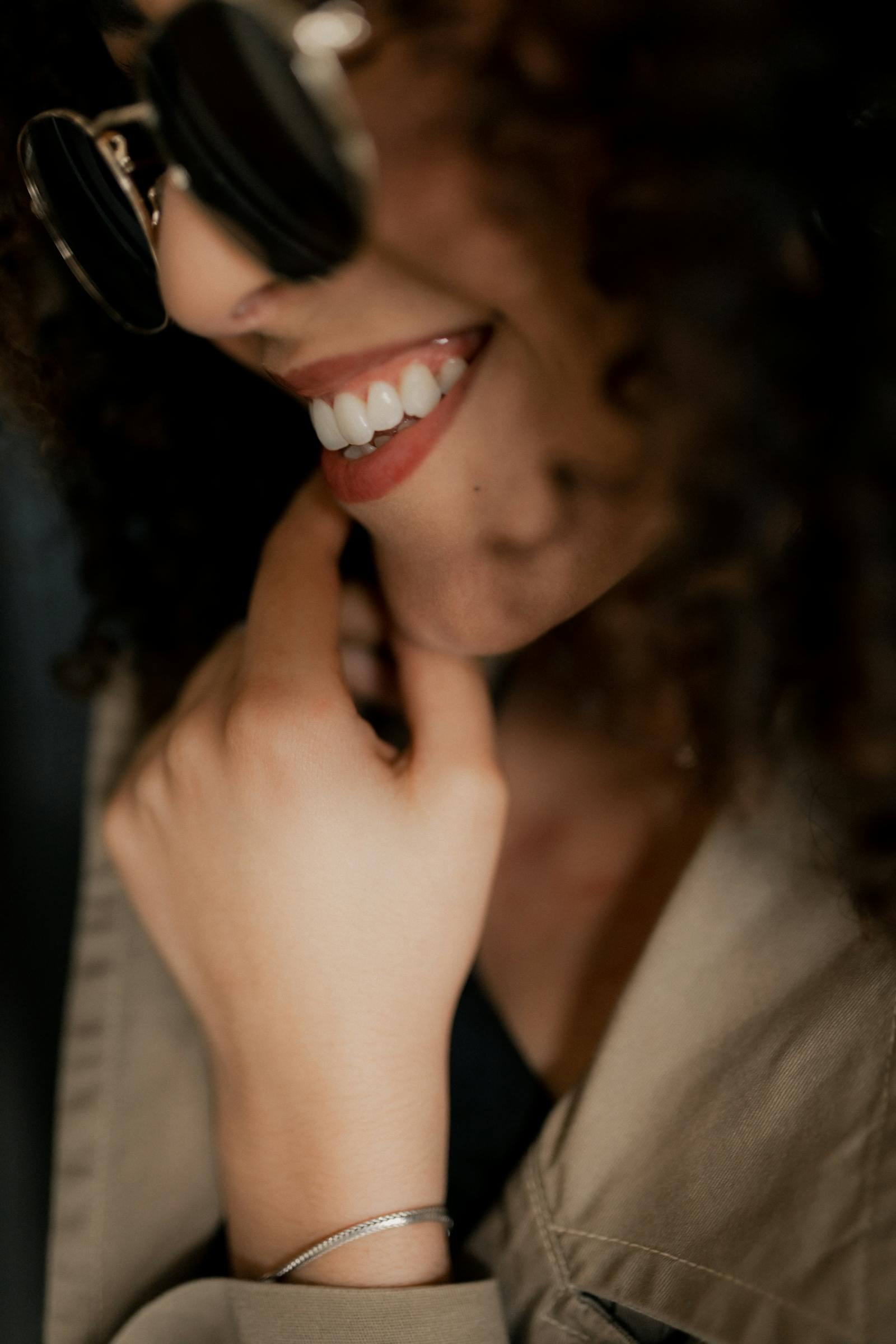 Confident natural smile