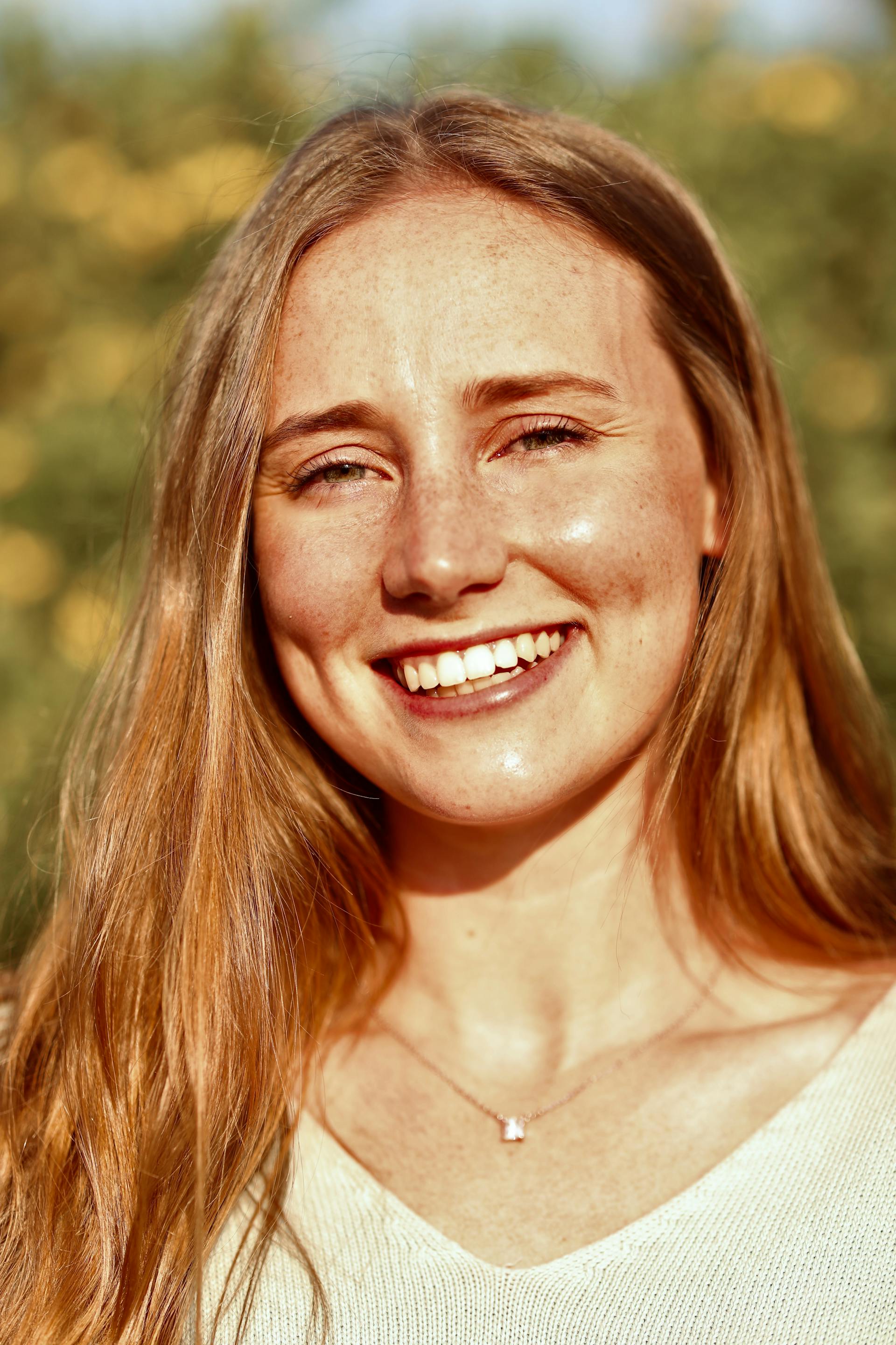Warm natural smile portrait